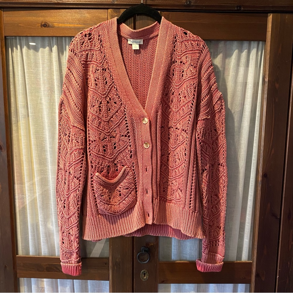 Sundance Pink Knit Cardigan